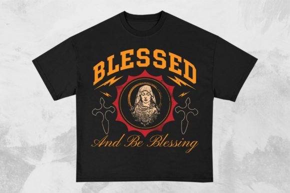 Blessed Christian T-Shirt Design – A Faith-Inspired Graphic for Small Business Branding