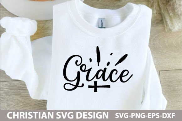 Grace, Christian Svg Design for T-Shirt Graphics & Printable Products