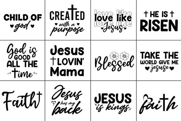 Jesus SVG Bundle Design: A Faith-Inspired Graphic for T-Shirt & Branding Projects