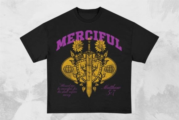 Merciful Christian T-Shirt Design – A Faith-Inspired Graphic for Branding and Apparel Projects