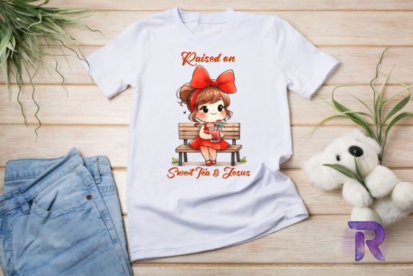 Sweet Tea and Jesus Sublimation PNG: A Lifestyle Graphic for Bloggers and T-Shirt Designs