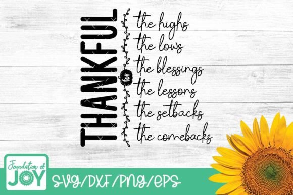 Thankful Quotes SVG for Christian Fall Graphics & T-Shirt Designs